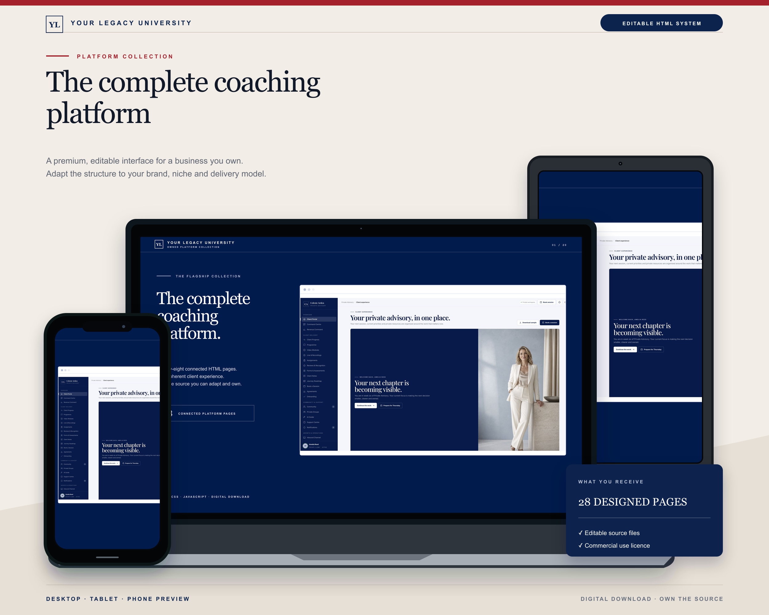 Complete coaching platform system